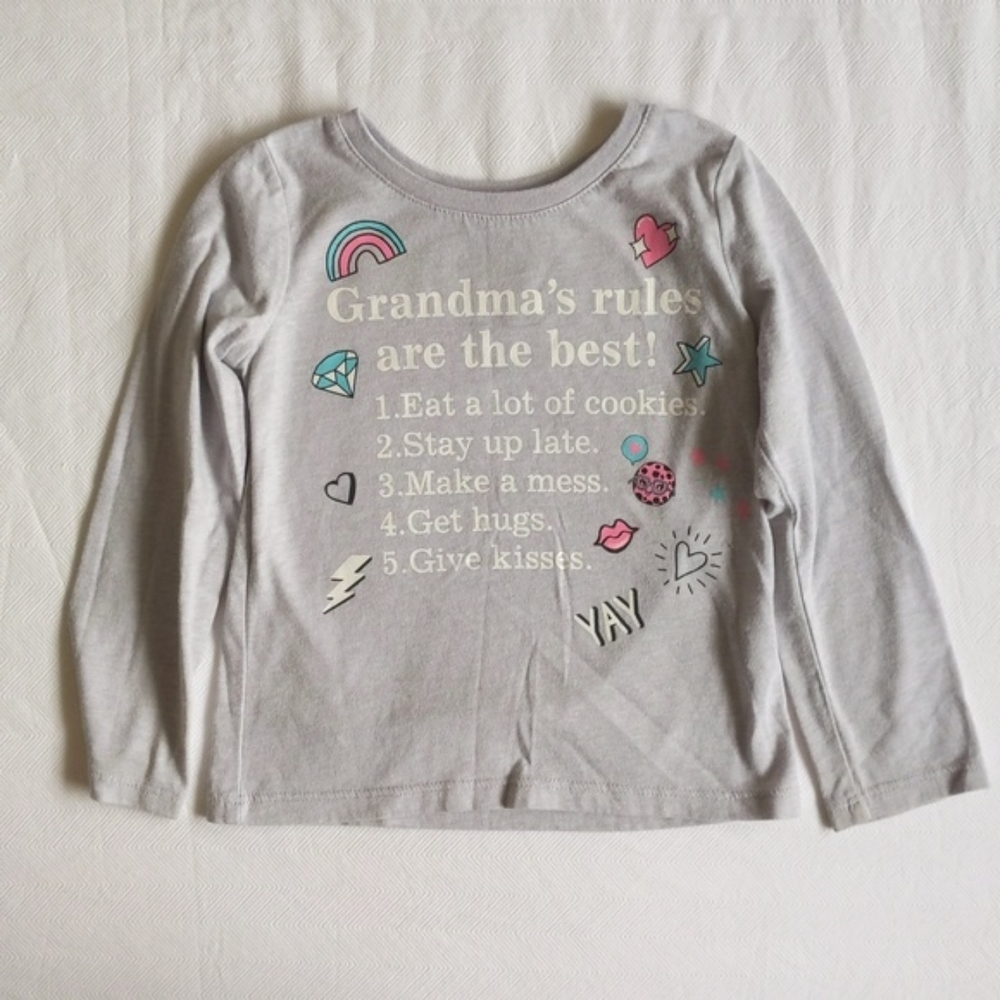 children's place grandma graphic long sleeve shirt 2T toddler girls